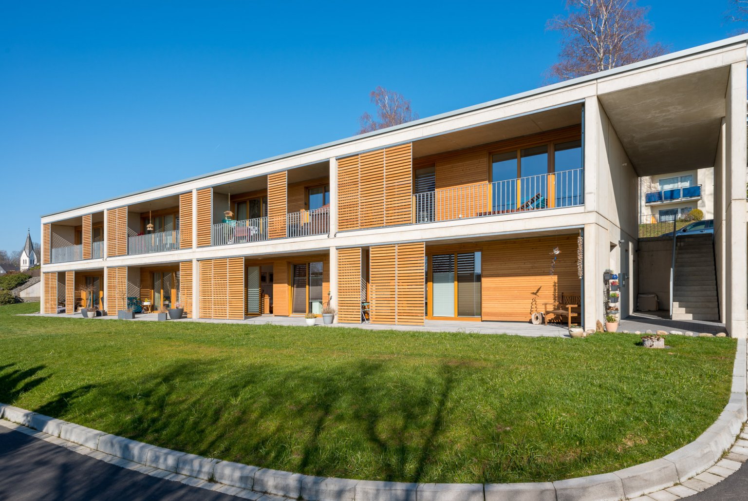Neubau von zwei Fünffamilienhäusern im „Effizienzhaus 40+“- Standard